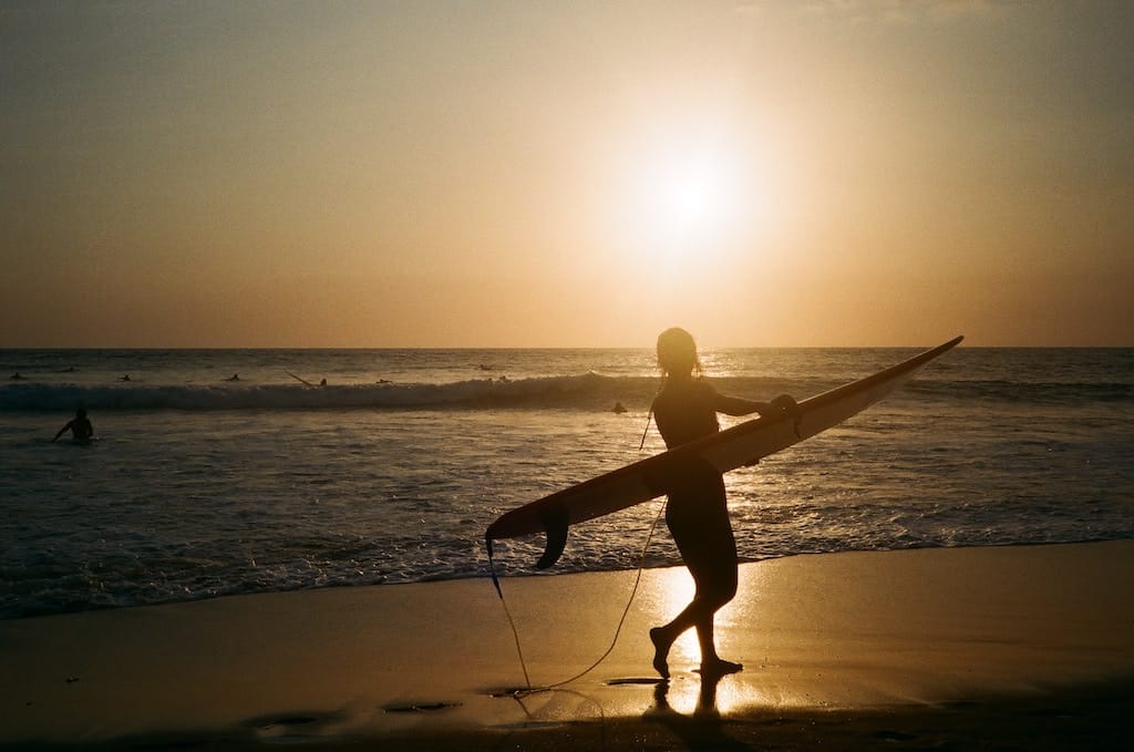 Surfing in Canggu, Bali