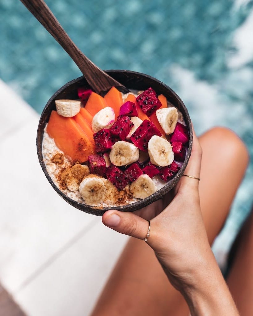 Vegetarian bowl in Bali